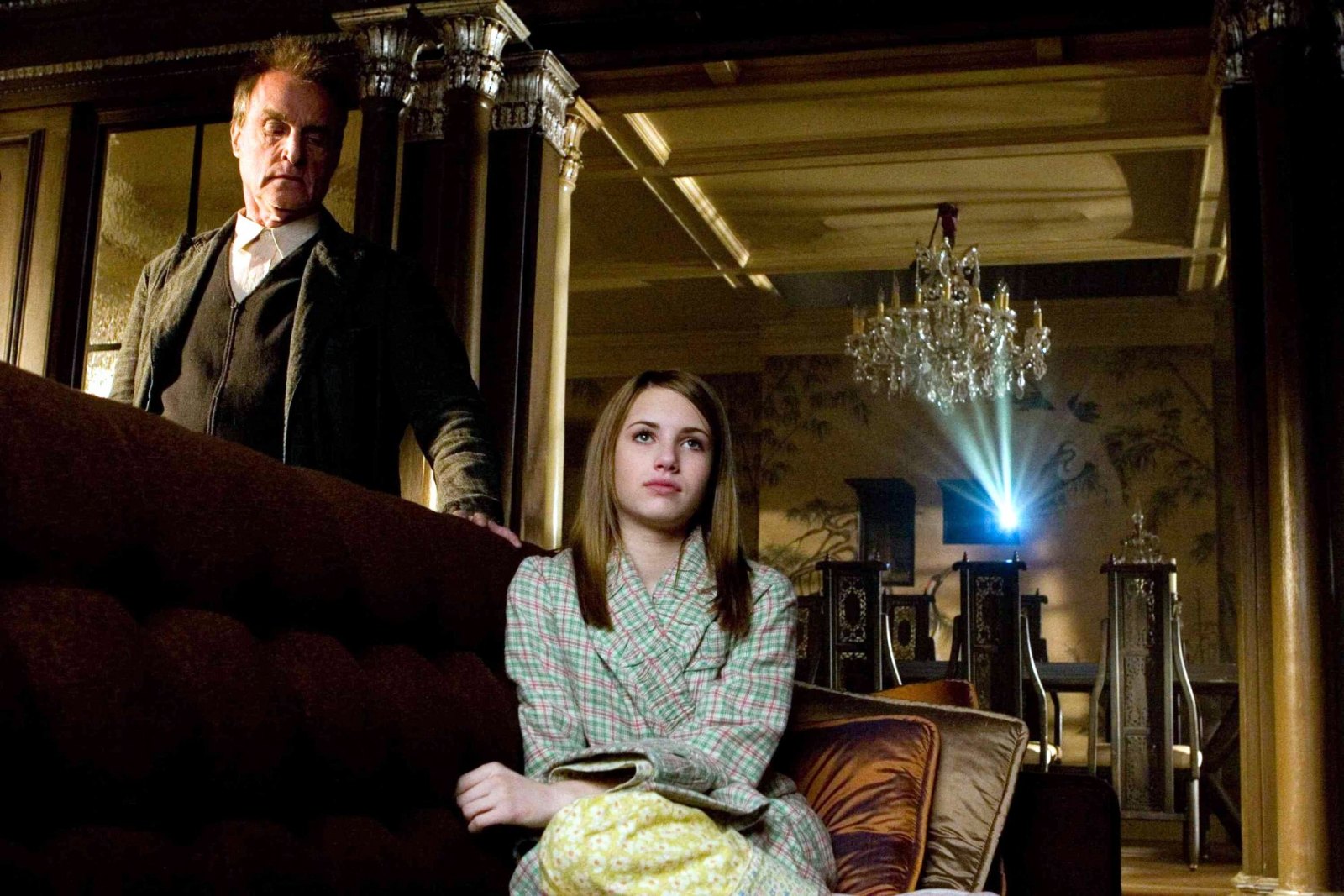 Emma Roberts as Nancy Drew and Marshall Bell as John Leshing