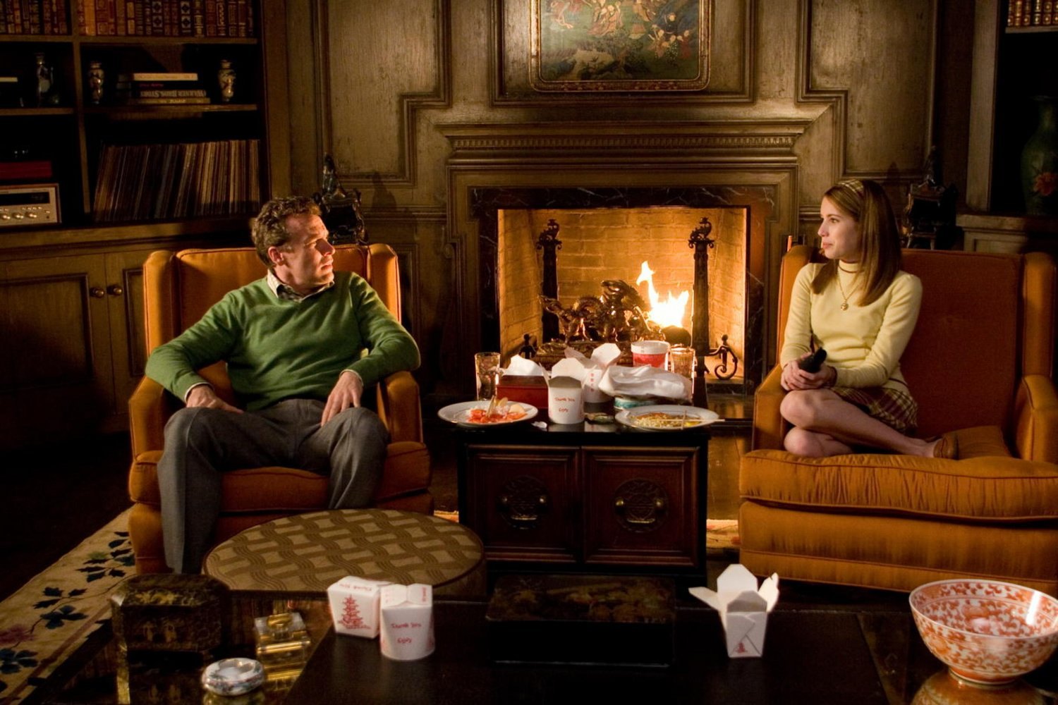 Emma Roberts as Nancy Drew and Tate Donovan as Carson Drew