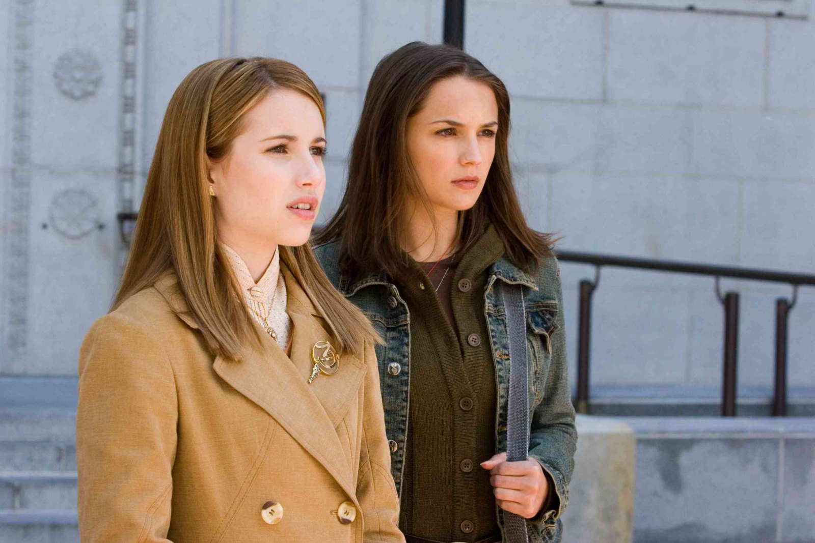 Emma Roberts as Nancy Drew and Rachael Leigh Cook as Jane Brighton