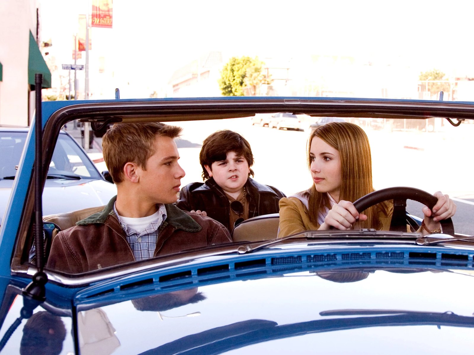 Emma Roberts as Nancy Drew, Max Thieriot as Ned Nickerson and Josh Flitter as Corky Veinshtein